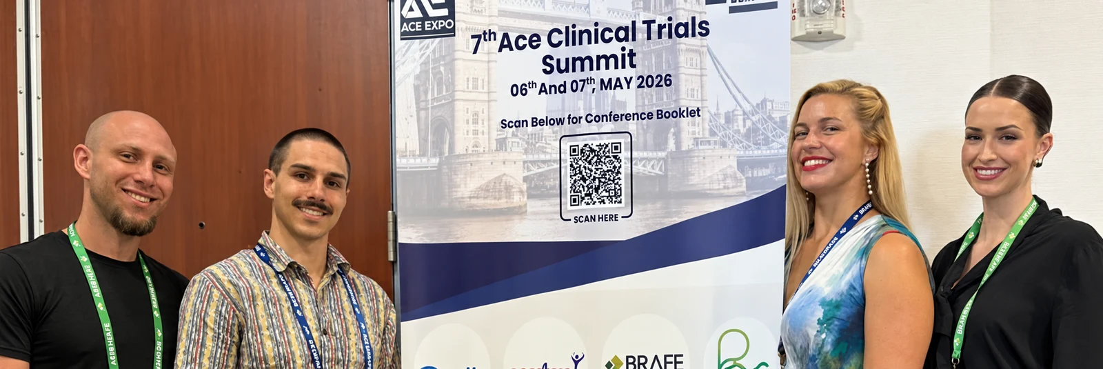 The Ix team at a clinical trials summit: Joey, Tanner, Mary and Lillie, from left to right